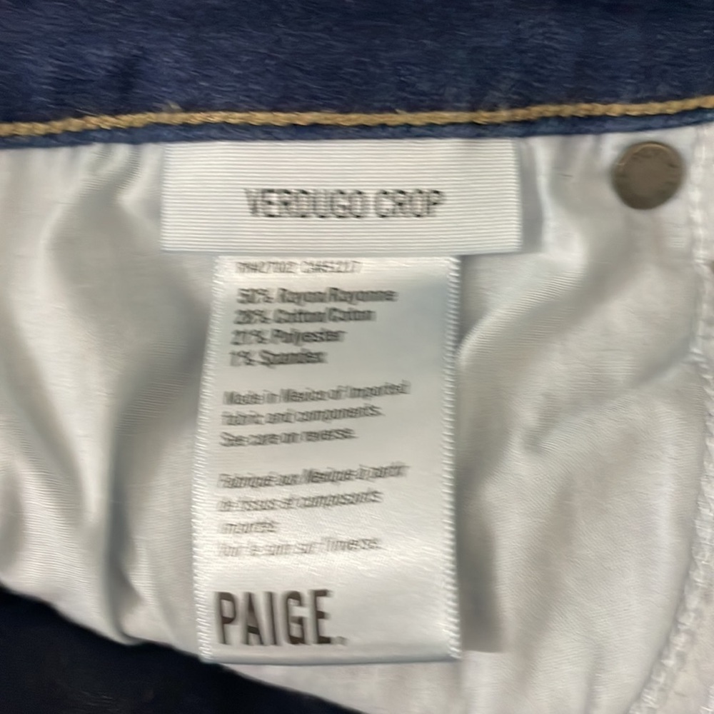 Paige Verdugo Crop Skinny Jean Cartman size 30 - Picture 9 of 10